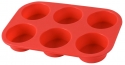 DELICE Forma silikonowa na muffinki czerwona