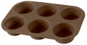 DELICE Forma silikonowa na muffinki brązowa